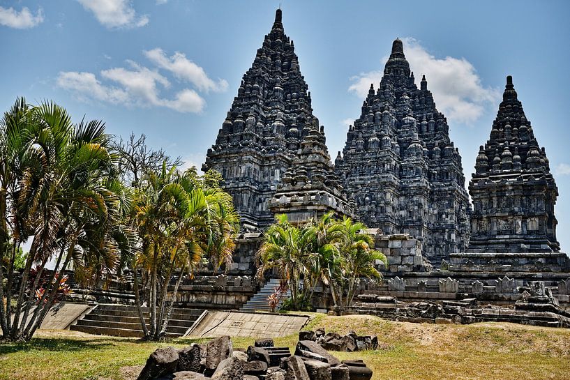 Die hinduistische Monumentalanlage von Prambanan in Indonesien von Frank Photos
