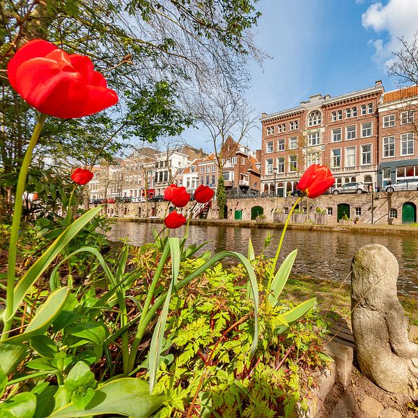 Oudegracht mit Blick auf den Domturm, Utrecht von Martien Janssen