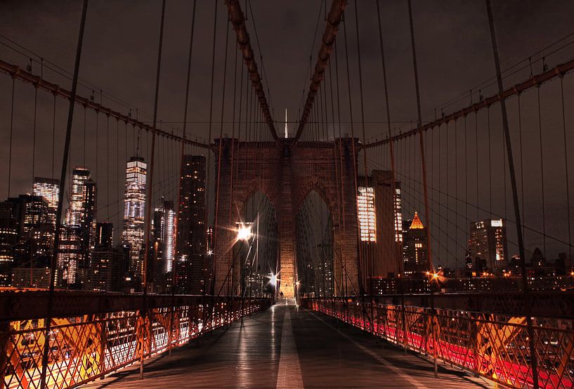 Die Brooklyn Bridge, New York von Ravi Smits