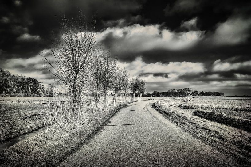 dramatic landscape in winter by eric van der eijk