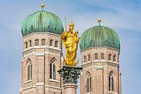 Frauenkirche und Mariensäule in München