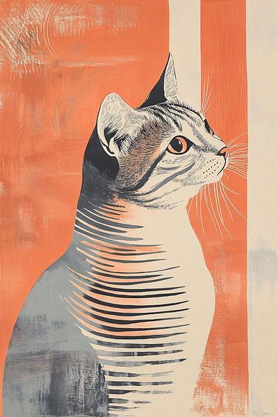 Pop art portrait of a cat by Imperial Art House