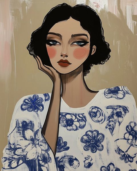 Mélancolie en bleu de Delft par Bianca ter Riet