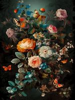 Botanical flower arrangement