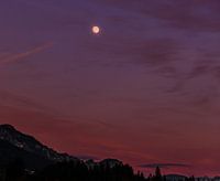 Full moon over the alps