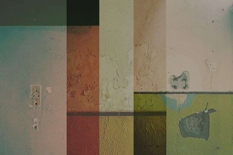 old wall Tivoli Utrecht abstract collage by Studio Boterkoek