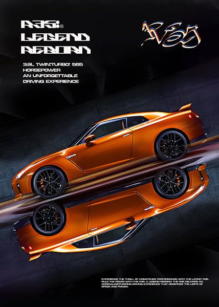 Nissan GT-R R35 Poster by Ali Firdaus