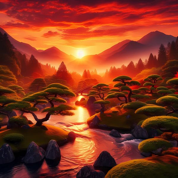 Japanische Landschaft von Tatjana Korneeva