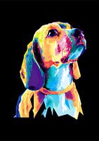 dog in wpap pop art