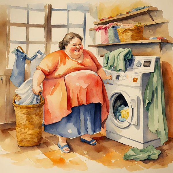 cosy lady does laundry by De gezellige Dames