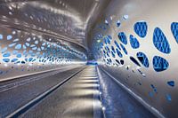 Verlichte Parkbrug bij nacht, Antwerpen