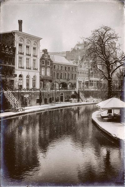 Oudegracht im Winter von Jan van der Knaap