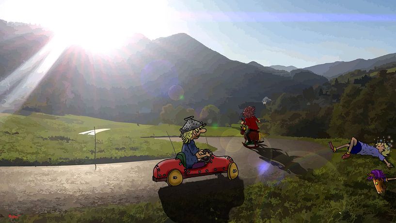 Spectacle on the mountain by HEUBEERE Cartoons