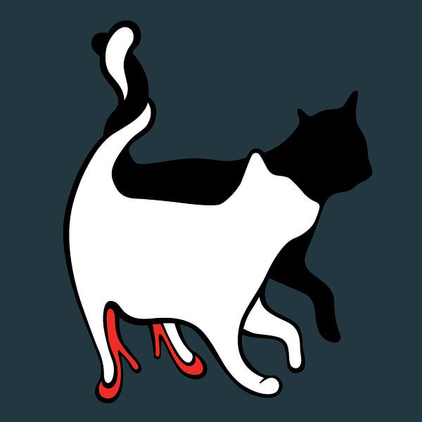 Katze in Fersen, Katze auf Pumps, hohe Absätze, 2 Katzen, 2 Katzen, Liebe, Liebe, Liebe von karen vleugel