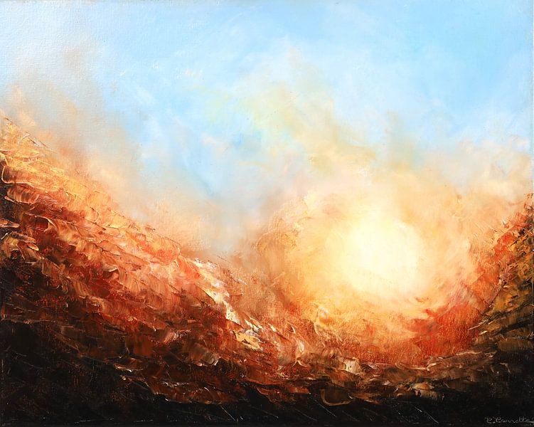 Lever de soleil derrière les montagnes par Christian Carrette