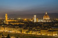 Skyline of Florence at dusk