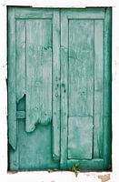 Old weathered wooden doors
