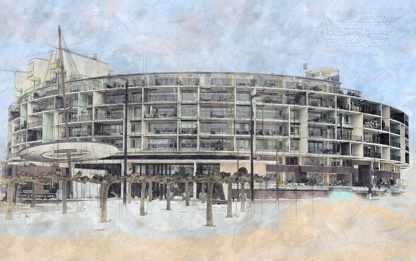 Emerald Empire &quot;technische Skizze&quot; Aquarell natur von Bert Koppe