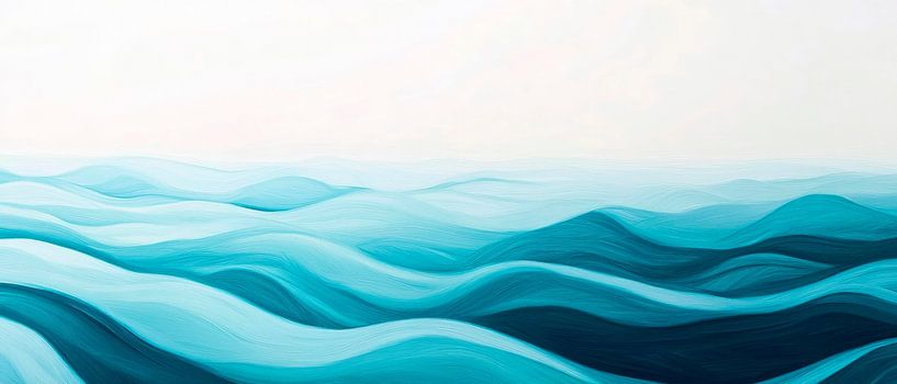 Des vagues paisibles dans des tons doux par Poster Art Shop
