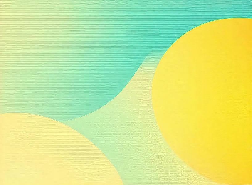Mint yellow | Abstract Harmony Circle Pattern by Modern Collection