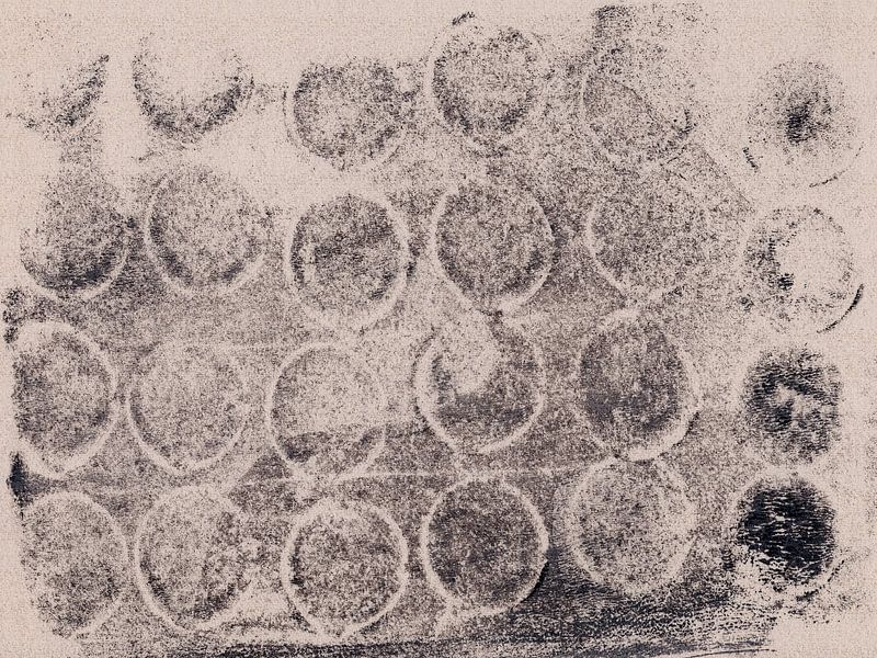 Art moderne abstrait rustique wabi-sabi. Cercles IV. par Dina Dankers