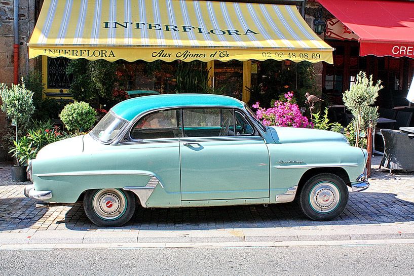 Simca Aronde voor een Normandische bloemenstal by Jan Piet Hartman