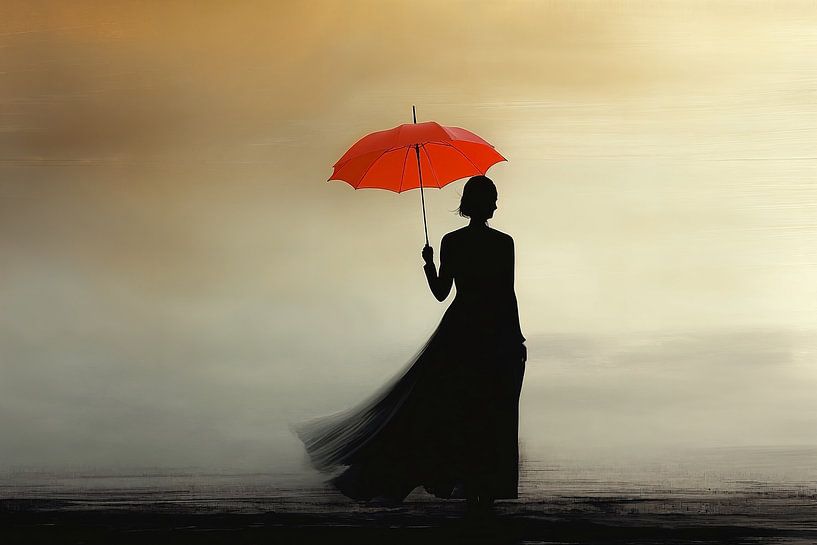 Roter Regenschirm iv von Studio BB