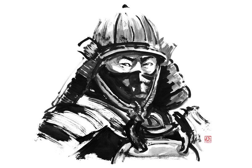 samurai face von Péchane Sumie