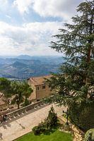 Berglandschaften San Marino und Italien
