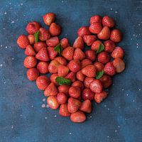 Heart of strawberries