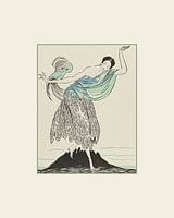 Exotisch - Historischer Modedruck | Art Deco Modedruck | historische Werbung