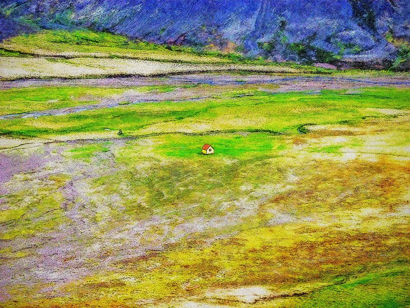La cabane dans la Vallée des Voleurs, Islande par Frans Blok - des photos, de l'art et des autres décorations murales