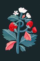 La fraise dans le jardin