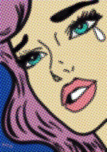 POP ART FEMME ROSE par Monique Van Den Bogaert