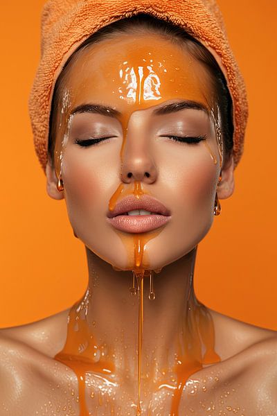 studio portrait melting woman by Egon Zitter