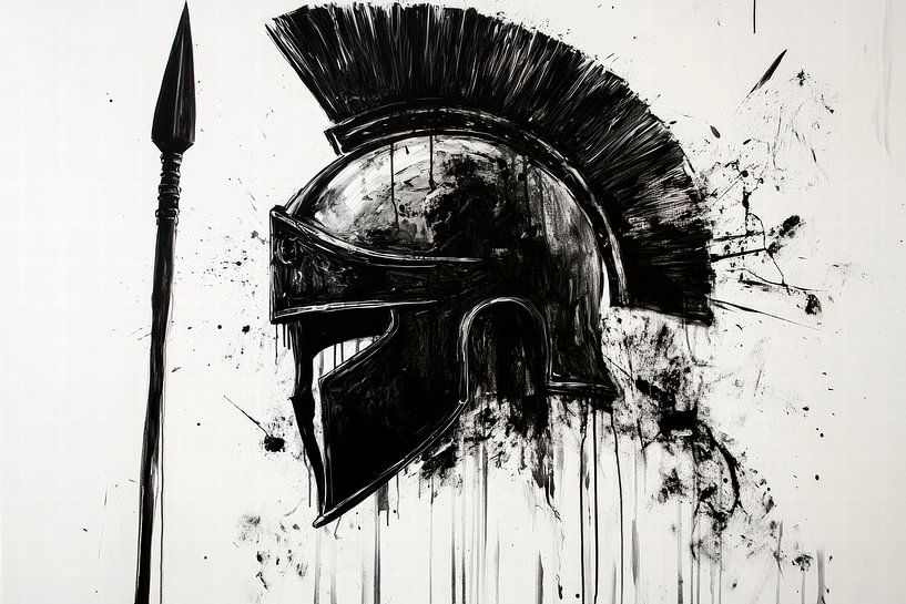 Spartaanse helm - Expressief ontwerp van Poster Art Shop