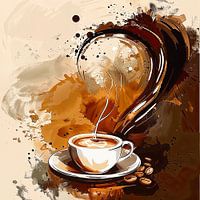 kop koffie of cappuccino drinken