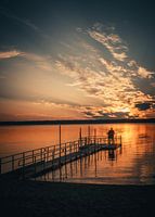 Sonnenuntergang am Gültzauudden, Luleå