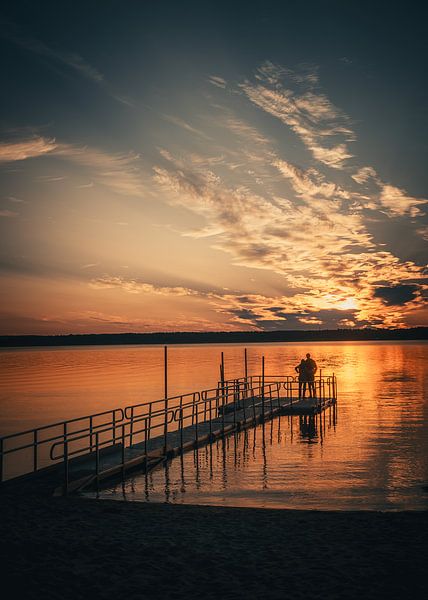 Sonnenuntergang am Gültzauudden, Luleå von Jonas Röjestål