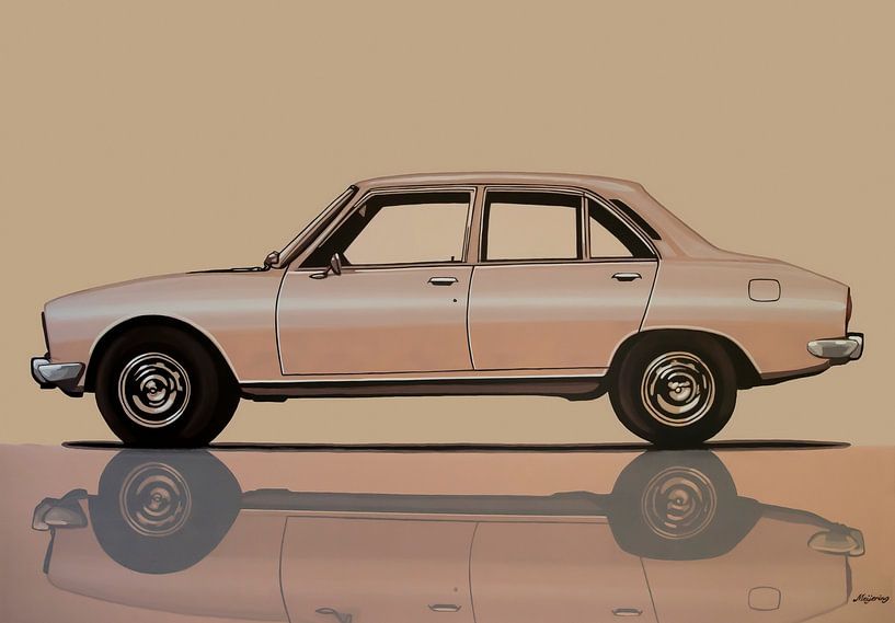 Peugeot 504 1968 Painting by Paul Meijering