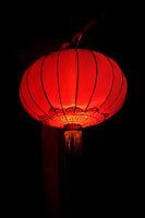 Chinesische rote Laterne als Glücksbringer