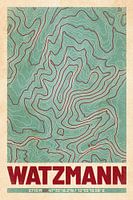 Watzmann | Kaart Topografie (Retro)
