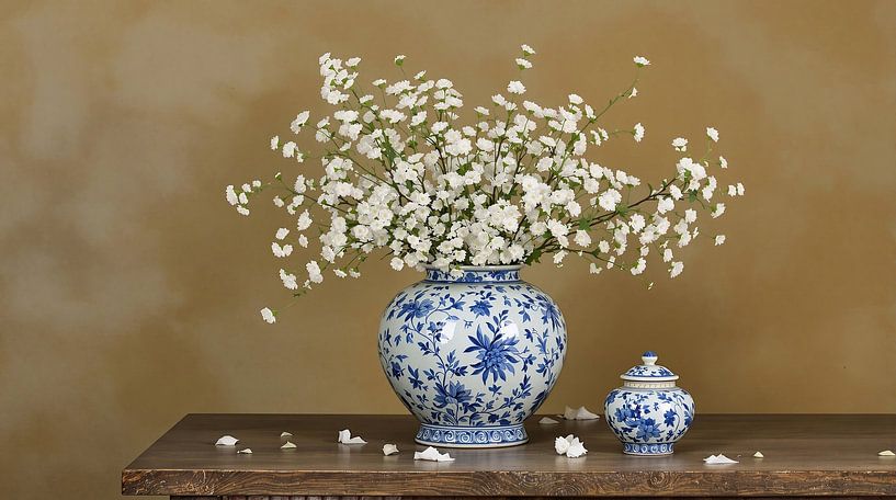 Gipskraut zeitlose Schönheit auf robustem Tisch von Sanne den Engelsman