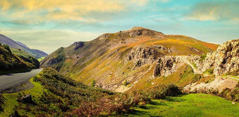 Evening sun on the hills of Wales, Great Britain by Rietje Bulthuis
