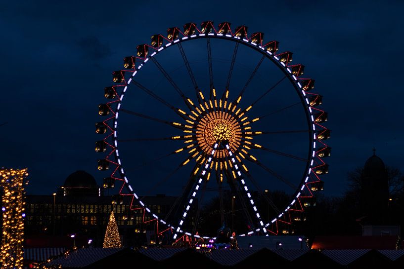Ferris wheel at the Christmas market in Berlin by thomaswphotography