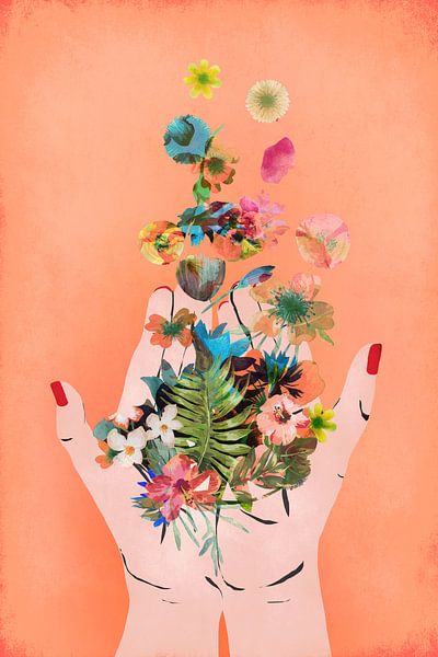 Frida`s Hand`s (Peach) von Treechild