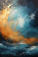 Goldene Welle auf See