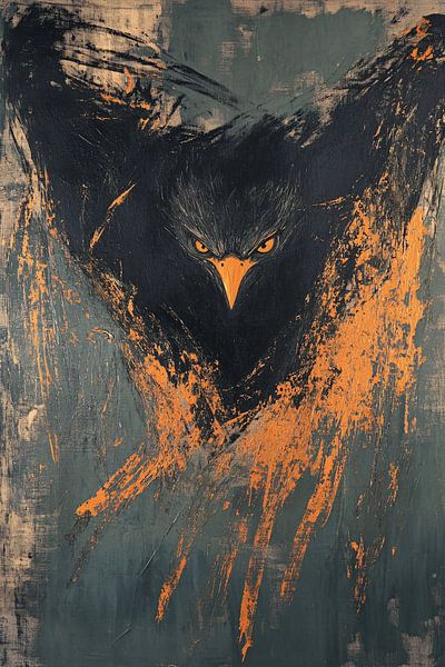 Aigle abstrait au regard intense par Imperial Art House