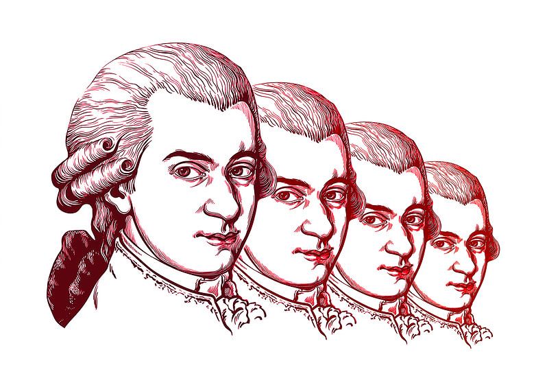 Wolfgang Amadeus Mozart, composer and musician by Gert Hilbink