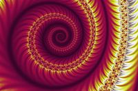 Mathematical art - fractal painting with flower pattern